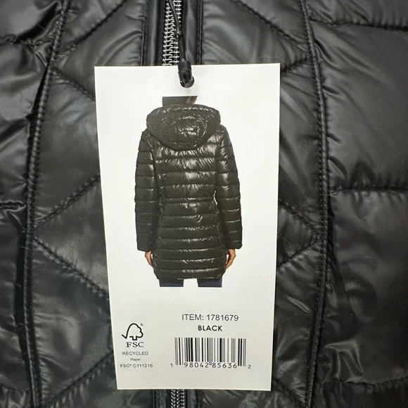 Kenneth Cole M/L Quilted Anorak Puffer Jacket • Black • NWT - Picture 14 of 14